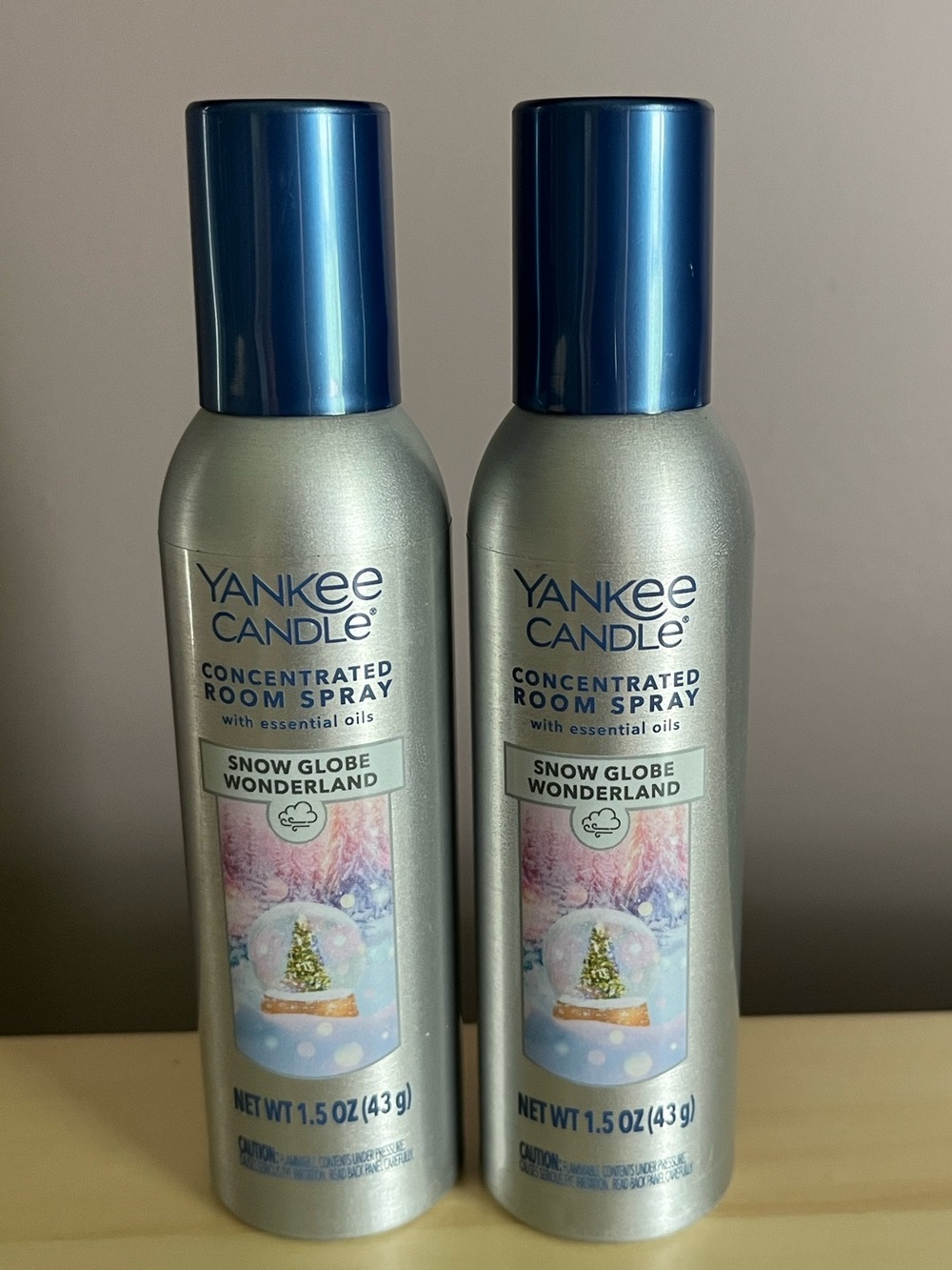 Two Yankee Candle Snow Globe Wonderland Concentrated Room Sprays